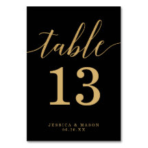 Elegante Minimal Gold Tischnummern
