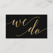 Elegante Minimal Gold Wedding Website Beipackkarte Begleitkarte (Rückseite)