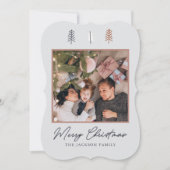 Elegante Minimal Gray Weihnachtsgrüße Karte (Vorderseite)