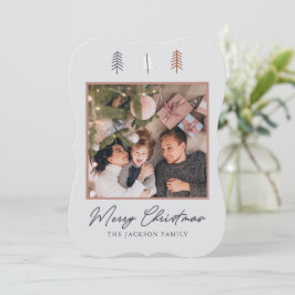 Elegante Minimal Gray Weihnachtsgrüße Karte