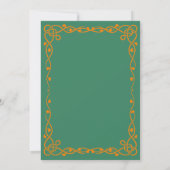 Elegante Minimal Green Chic Frame Floral Wedding Einladung (Rückseite)