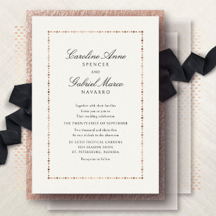 Elegante Minimal-Hochzeit Folieneinladung