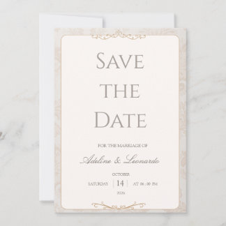 Elegante Minimal Hochzeitskarte Save-the-Date Save The Date