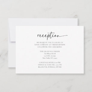Elegante Minimal-Hochzeitstitel Dankeskarte