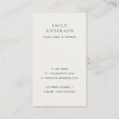 ELEGANTE MINIMAL-IMITAT SILVER SPOON KOCH CATERING VISITENKARTE (Rückseite)