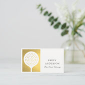 ELEGANTE MINIMAL-IMITATE GOLD SKIMMER KOCH CATERIN VISITENKARTE (Stehend Vorderseite)