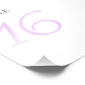 Elegante Minimal Light Lila Tischnummer Fotodruck (Ecke)
