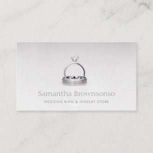 Elegante Minimal-Logo-Schmuck-Boutique-Foto-Promo Visitenkarte