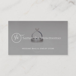 Elegante Minimal-Logos-Schmuck-Boutique-Foto-Promo Visitenkarte
