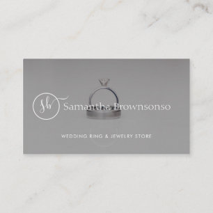 Elegante Minimal-Logos-Schmuck-Boutique-Foto-Promo Visitenkarte