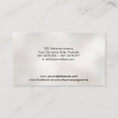 Elegante Minimal Lotus Akupunkturnadeln Visitenkarte (Rückseite)