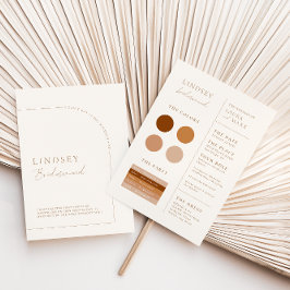 Elegante Minimal Modern Arch Bridesmaid Info Card Einladung