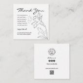 Elegante Minimal Moderne Business dank Karte (Vorne/Hinten)