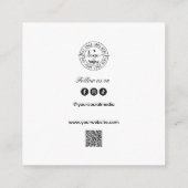 Elegante Minimal Moderne Business dank Karte (Rückseite)