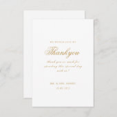 Elegante Minimal moderne White Script muslimische  Dankeskarte (Vorne/Hinten)