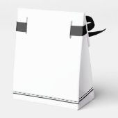 Elegante Minimal Monogram Custom Wedding Geschenkschachtel (Rückseite)