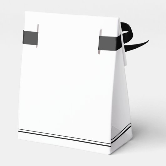 Elegante Minimal Monogram Custom Wedding Geschenkschachtel (Rückseite)