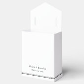 Elegante Minimal Monogram Custom Wedding Geschenkschachtel (Geöffnet)