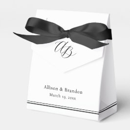 Elegante Minimal Monogram Custom Wedding Geschenkschachtel