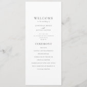 Elegante Minimal Palm Tree Wedding Programm (Vorderseite)