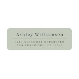 Elegante Minimal Pastel Grüne Rücksendeadresse