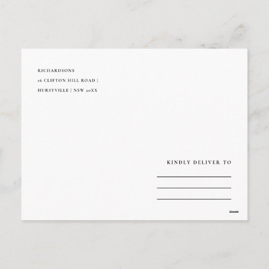 Elegante Minimal Pine Branch Frohe Weihnachten (Rückseite)