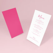Elegante Minimal Rosa Wedding Menu Card
