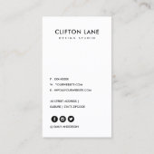 ELEGANTE MINIMAL-ROSE GOLD-COPPER-BLACK-STREIFEN VISITENKARTE (Rückseite)