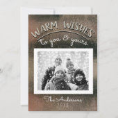 Elegante Minimal Rose Gold Schwarzes Foto Einladung (Vorderseite)