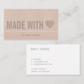 ELEGANTE MINIMAL ROSE GOLD SHIMMER MIT LIEBE VISITENKARTE (Vorne/Hinten)