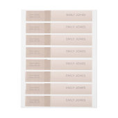 ELEGANTE MINIMAL-ROSE GOLD SHIMMER PERSONALISIERT Rundum-Adressaufkleber (Bogen)