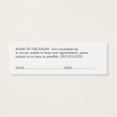 Elegante Minimal Schwarz-weiß Golden Hair (Rückseite)