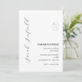 Elegante Minimal Script 30. Geburtstag Einladung (Stehend Vorderseite)