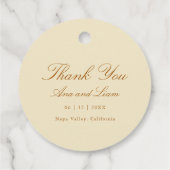 Elegante Minimal Script Modern Vielen Dank für Ihr Geschenkanhänger (Rückseite)