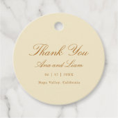 Elegante Minimal Script Modern Vielen Dank für Ihr Geschenkanhänger (Vorderseite)