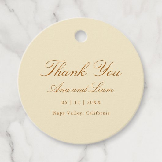 Elegante Minimal Script Modern Vielen Dank für Ihr Geschenkanhänger (Vorderseite)