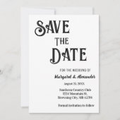 Elegante Minimal Script Save the Date Hochzeit Einladung (Vorderseite)