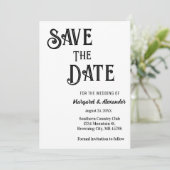 Elegante Minimal Script Save the Date Hochzeit Einladung (Stehend Vorderseite)