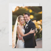 Elegante Minimal Script Save the Date Hochzeit Einladung (Rückseite)