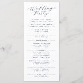 Elegante Minimal-Script-Typografie-Hochzeit Programm (Rückseite)