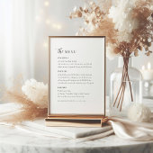 Elegante Minimal Script Typografy Wedding Menükarte