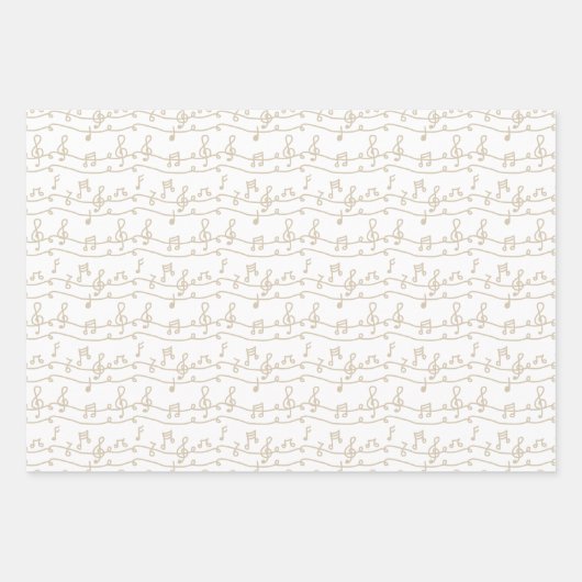 Elegante Minimal Snowflakes/Heft Musik Geschenkpapier Set (Vorderseite 2)