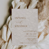 Elegante Minimal Terracotta Neutrale Hochzeit Einladung