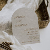 Elegante Minimal Terracotta Neutrale Hochzeit Einladung