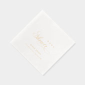 Elegante Minimal Topographie Script Kinderdusche Servietten Mit Folie (Rechts)