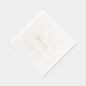 Elegante Minimal Topographie Skriptpaare Dusche Servietten Mit Folie (Rechts)