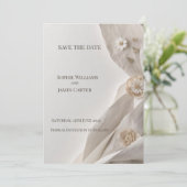 Elegante Minimal Typografie Save the Date (Stehend Vorderseite)