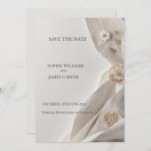 Elegante Minimal Typografie Save the Date (Vorne/Hinten)