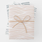 Elegante Minimal Water Waves Geschenkpapier Set (Beispiel)
