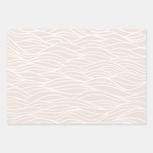Elegante Minimal Water Waves Geschenkpapier Set (Vorderseite)